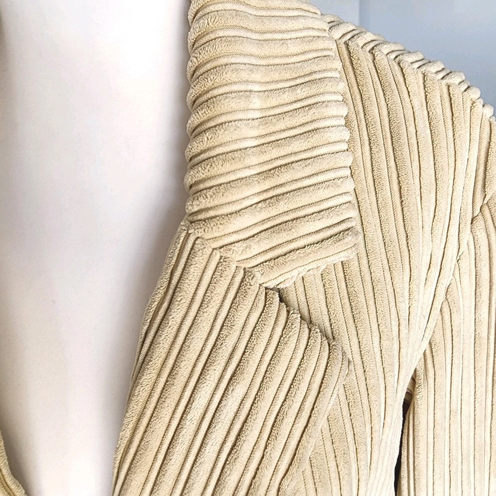 Free People We the Free Corduroy Jacket Blazer Womens XS Cream Oversized Relaxed - Picture 3 of 12